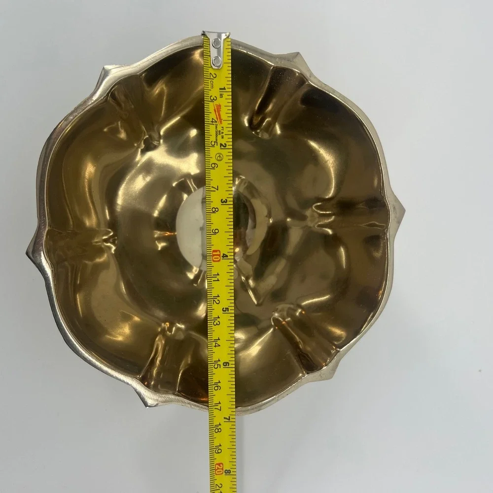 Anthropologie‎ Cava Cereal Bowl Gold Metallic Bowls Set of 4 Online Exclusive